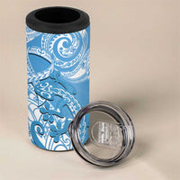 New Zealand Autism Awareness 4 in 1 Can Cooler Tumbler NZ Fern With Maori Koru Lizard