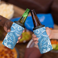 New Zealand Autism Awareness 4 in 1 Can Cooler Tumbler NZ Fern With Maori Koru Lizard