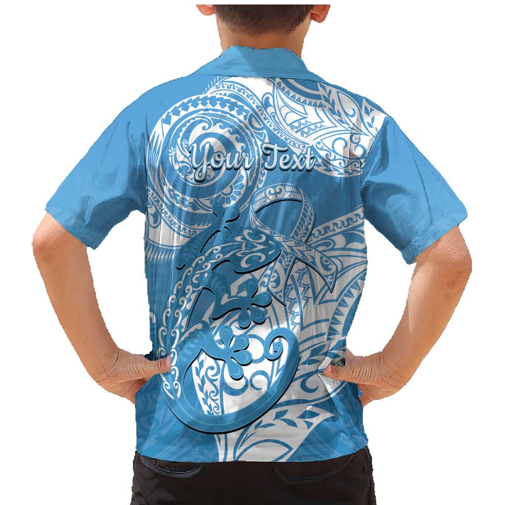 Personalised New Zealand Autism Awareness Family Matching Mermaid Dress and Hawaiian Shirt NZ Fern With Maori Koru Lizard