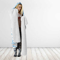 Personalised New Zealand Autism Awareness Hooded Blanket NZ Fern With Maori Koru Lizard