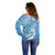 Personalised New Zealand Autism Awareness Off Shoulder Sweater NZ Fern With Maori Koru Lizard