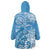 Personalised New Zealand Autism Awareness Wearable Blanket Hoodie NZ Fern With Maori Koru Lizard
