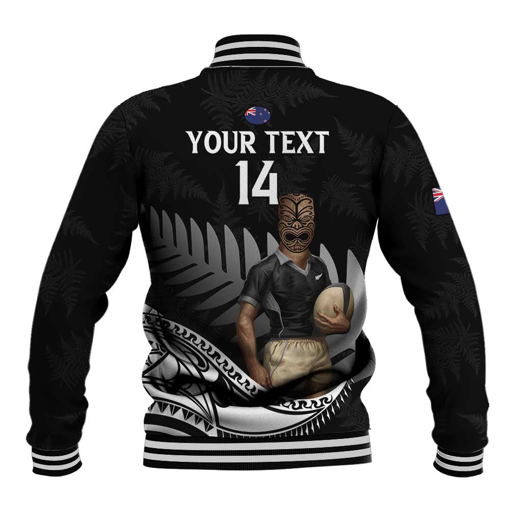 Custom New Zealand Silver Fern Rugby Baseball Jacket 2024 Aotearoa Maori Mascot Go All Black LT14 - Polynesian Pride