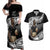 Custom New Zealand Silver Fern Rugby Couples Matching Off Shoulder Maxi Dress and Hawaiian Shirt 2024 Aotearoa Maori Mascot Go All Black