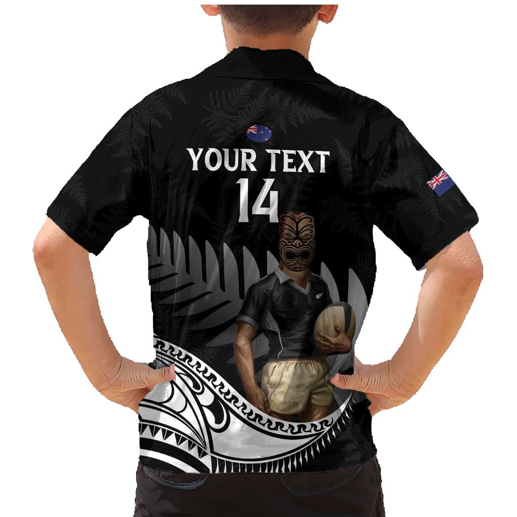 Custom New Zealand Silver Fern Rugby Family Matching Mermaid Dress and Hawaiian Shirt 2024 Aotearoa Maori Mascot Go All Black LT14 - Polynesian Pride