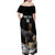 Custom New Zealand Silver Fern Rugby Off Shoulder Maxi Dress 2024 Aotearoa Maori Mascot Go All Black