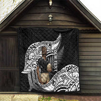 Custom New Zealand Silver Fern Rugby Quilt 2024 Aotearoa Maori Mascot Go All Black LT14 - Polynesian Pride