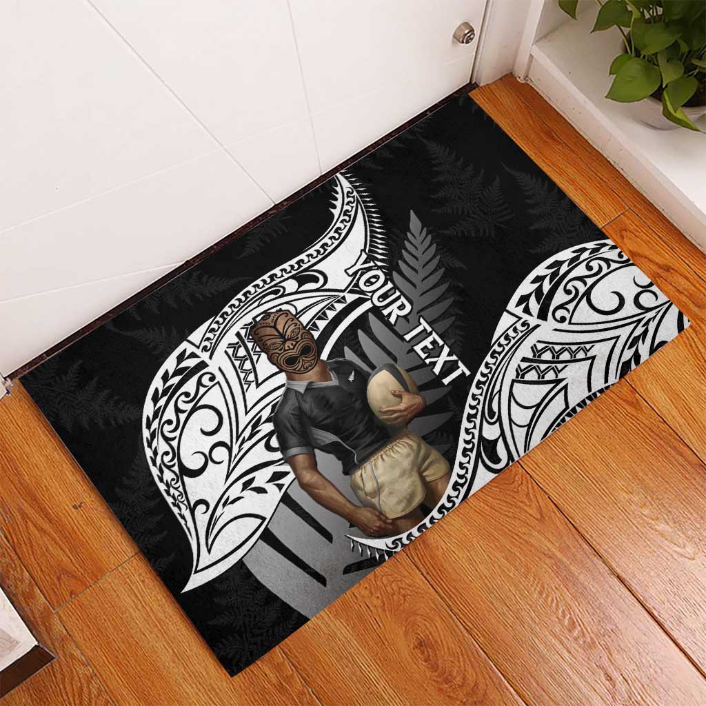 Custom New Zealand Silver Fern Rugby Rubber Doormat 2024 Aotearoa Maori Mascot Go All Black LT14 - Polynesian Pride