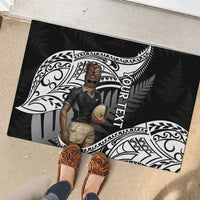 Custom New Zealand Silver Fern Rugby Rubber Doormat 2024 Aotearoa Maori Mascot Go All Black LT14 - Polynesian Pride