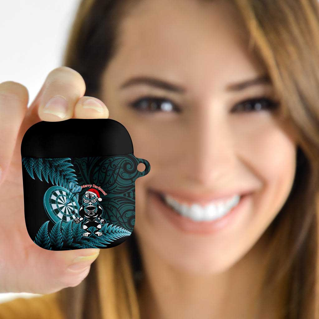 New Zealand Darts Christmas AirPods Case Maori Fern Merry Dartsmas - Polynesian Pride