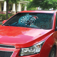 New Zealand Darts Christmas Auto Sun Shade Maori Fern Merry Dartsmas - Polynesian Pride