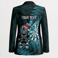 Personalised New Zealand Darts Christmas Blazer Maori Fern Merry Dartsmas LT14 - Polynesian Pride