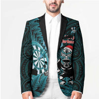 Personalised New Zealand Darts Christmas Blazer Maori Fern Merry Dartsmas LT14 - Polynesian Pride