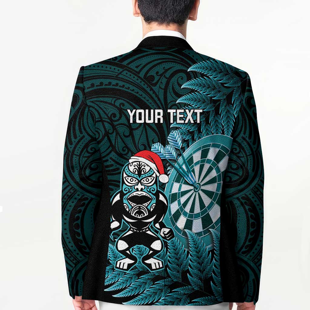Personalised New Zealand Darts Christmas Blazer Maori Fern Merry Dartsmas LT14 - Polynesian Pride