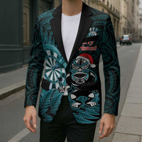 Personalised New Zealand Darts Christmas Blazer Maori Fern Merry Dartsmas LT14 - Polynesian Pride