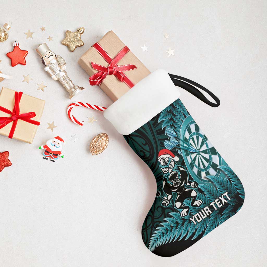 Personalised New Zealand Darts Christmas Stocking Maori Fern Merry Dartsmas LT14 - Polynesian Pride