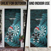 Personalised New Zealand Darts Christmas Door Cover Maori Fern Merry Dartsmas - Polynesian Pride