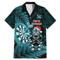 Personalised New Zealand Darts Christmas Family Matching Mermaid Dress and Hawaiian Shirt Maori Fern Merry Dartsmas - Polynesian Pride