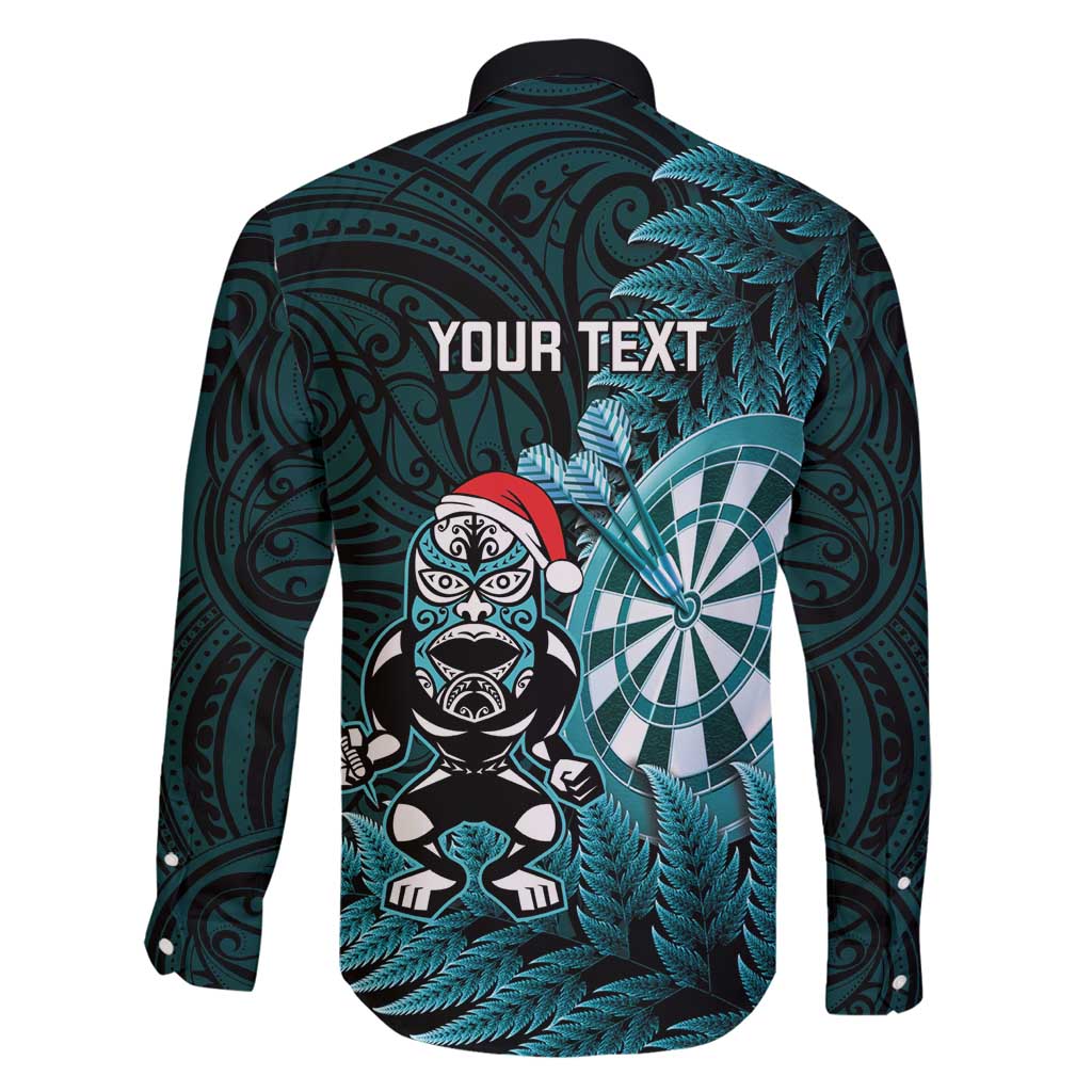 Personalised New Zealand Darts Christmas Family Matching Puletasi and Hawaiian Shirt Maori Fern Merry Dartsmas - Polynesian Pride