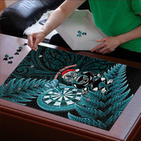 New Zealand Darts Christmas Puzzle Maori Fern Merry Dartsmas - Polynesian Pride