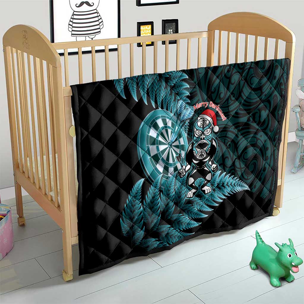 New Zealand Darts Christmas Quilt Maori Fern Merry Dartsmas - Polynesian Pride