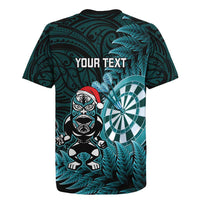 Personalised New Zealand Darts Christmas Rugby Jersey Maori Fern Merry Dartsmas - Polynesian Pride