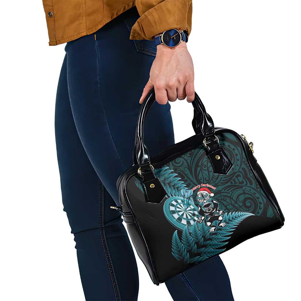New Zealand Darts Christmas Shoulder Handbag Maori Fern Merry Dartsmas LT14 - Polynesian Pride