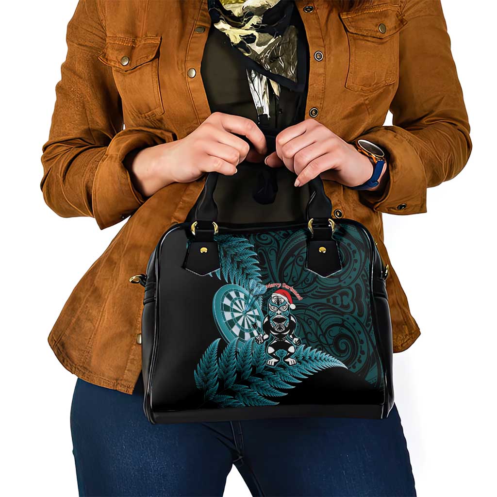New Zealand Darts Christmas Shoulder Handbag Maori Fern Merry Dartsmas LT14 - Polynesian Pride