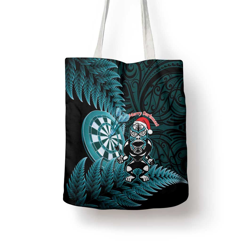 New Zealand Darts Christmas Tote Bag Maori Fern Merry Dartsmas - Polynesian Pride
