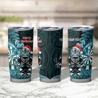 Personalised New Zealand Darts Christmas Tumbler Cup Maori Fern Merry Dartsmas - Polynesian Pride