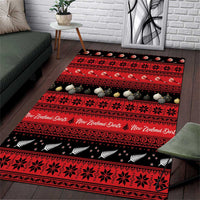 New Zealand Darts Christmas Area Rug Merry Xmas Aotearoa Maori Red - Polynesian Pride