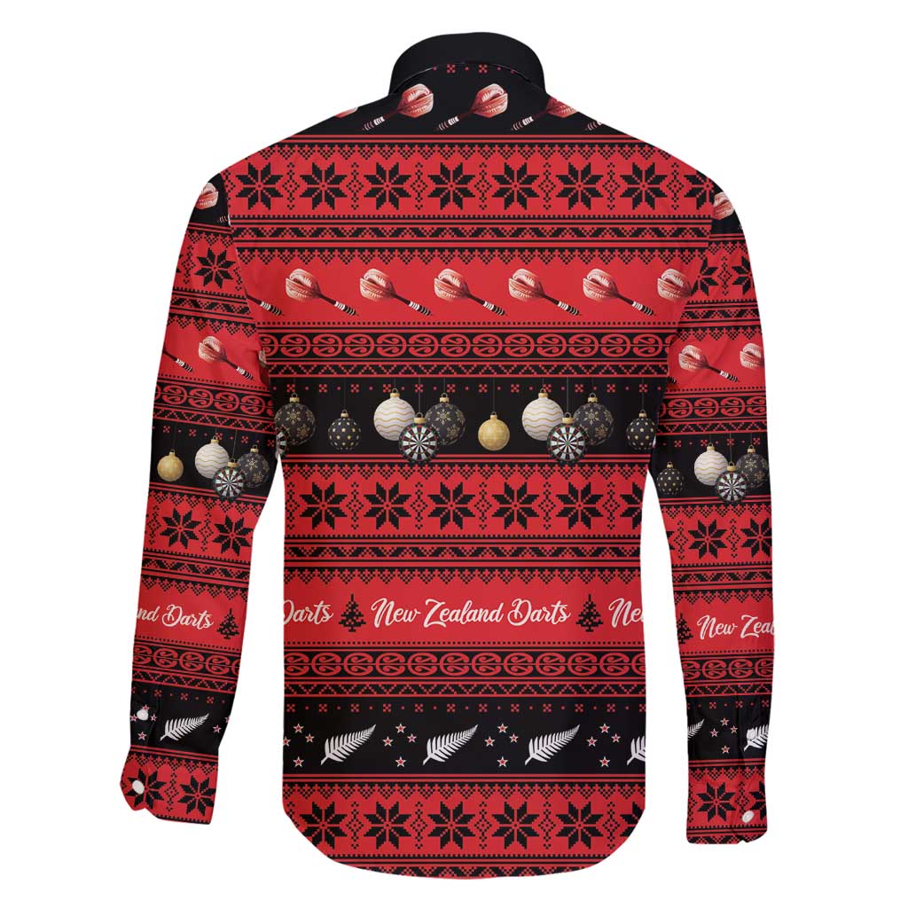 New Zealand Darts Christmas Family Matching Off Shoulder Maxi Dress and Hawaiian Shirt Merry Xmas Aotearoa Maori Red - Polynesian Pride