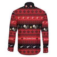 New Zealand Darts Christmas Family Matching Off Shoulder Short Dress and Hawaiian Shirt Merry Xmas Aotearoa Maori Red - Polynesian Pride