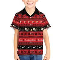New Zealand Darts Christmas Family Matching Puletasi and Hawaiian Shirt Merry Xmas Aotearoa Maori Red - Polynesian Pride