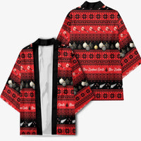 New Zealand Darts Christmas Kimono Merry Xmas Aotearoa Maori Red - Polynesian Pride