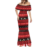 New Zealand Darts Christmas Mermaid Dress Merry Xmas Aotearoa Maori Red - Polynesian Pride