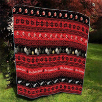 New Zealand Darts Christmas Quilt Merry Xmas Aotearoa Maori Red - Polynesian Pride
