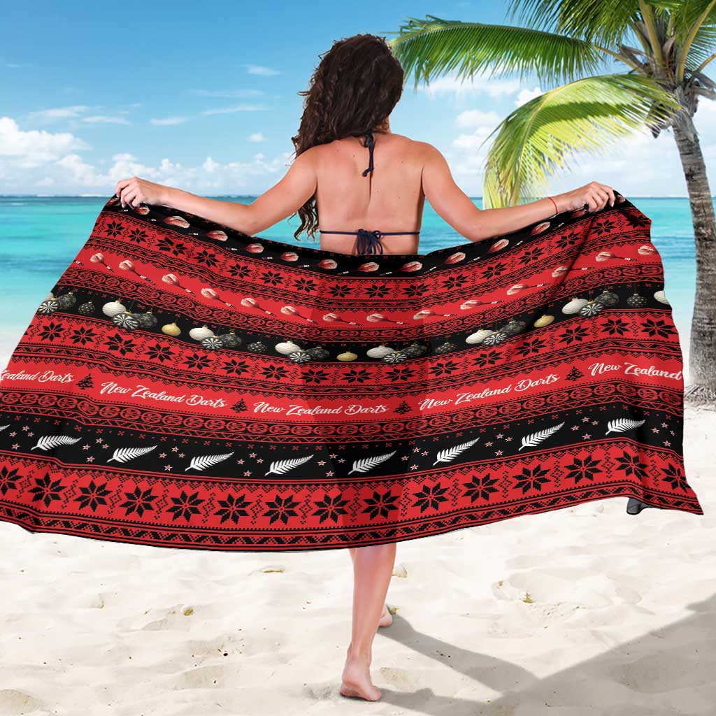 New Zealand Darts Christmas Sarong Merry Xmas Aotearoa Maori Red LT14 - Polynesian Pride