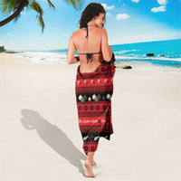 New Zealand Darts Christmas Sarong Merry Xmas Aotearoa Maori Red LT14 - Polynesian Pride