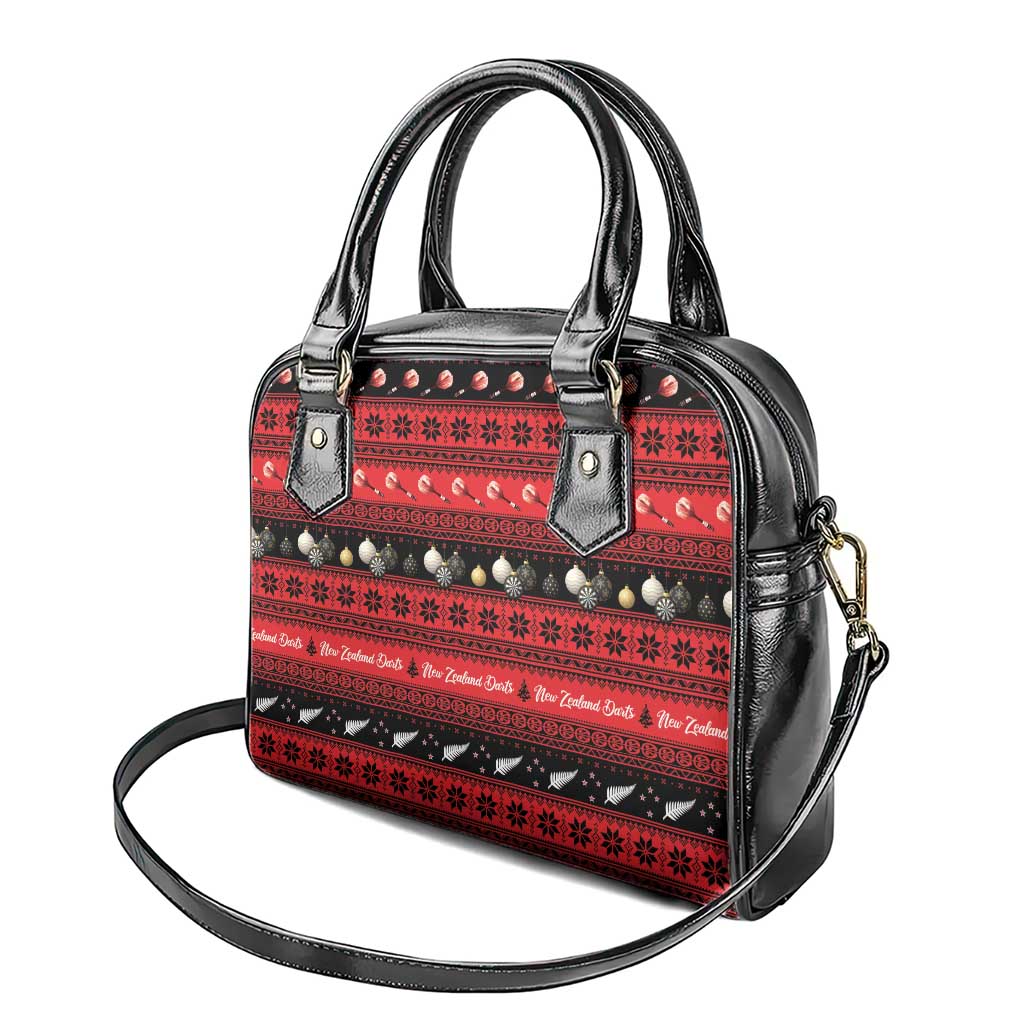 New Zealand Darts Christmas Shoulder Handbag Merry Xmas Aotearoa Maori Red LT14 - Polynesian Pride
