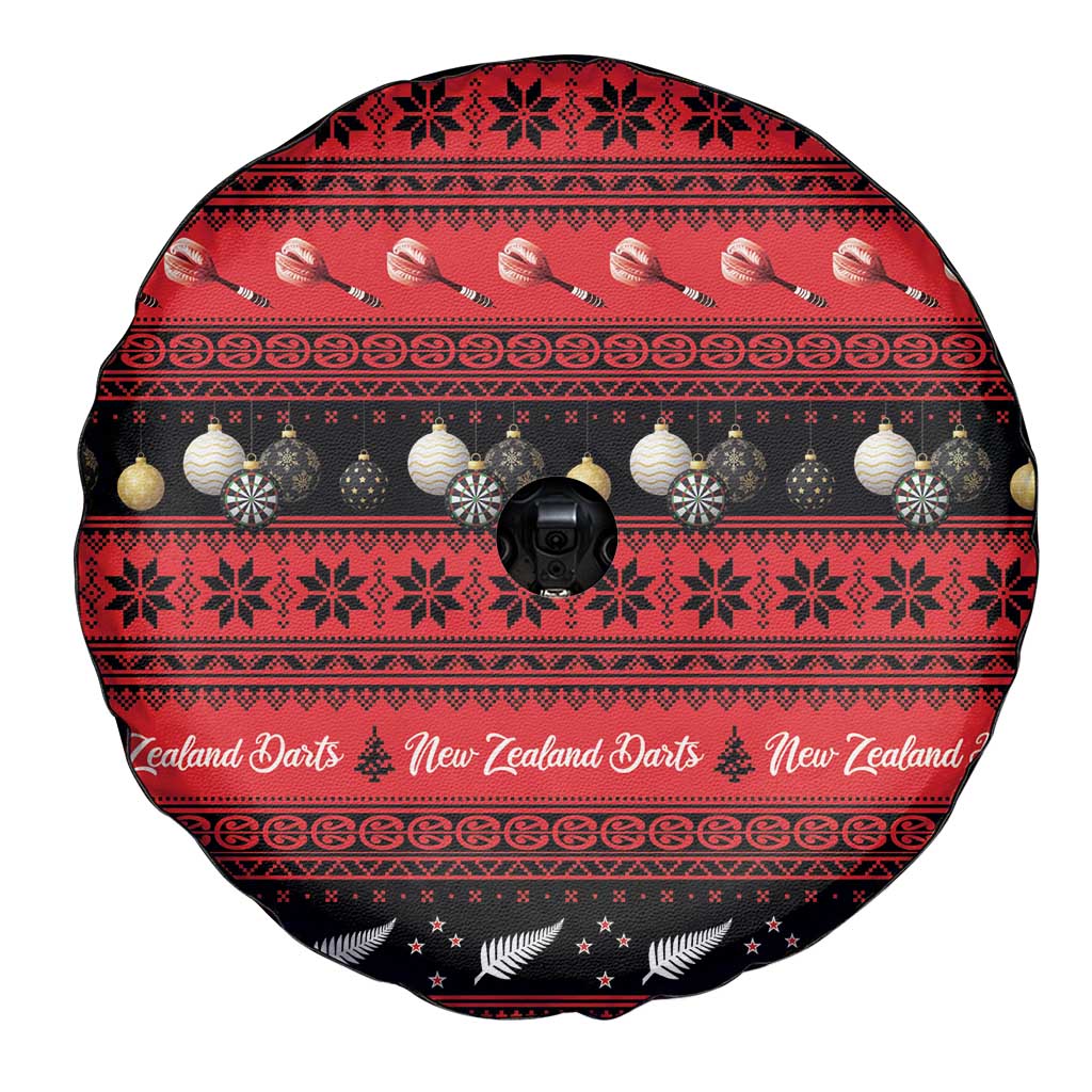 New Zealand Darts Christmas Spare Tire Cover Merry Xmas Aotearoa Maori Red LT14 - Polynesian Pride