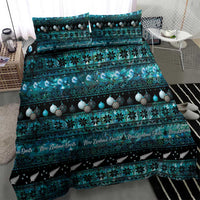 New Zealand Darts Christmas Bedding Set Merry Xmas Aotearoa Maori Paua Shell - Polynesian Pride