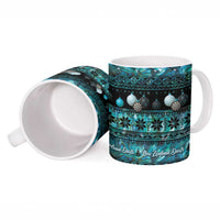 New Zealand Darts Christmas Ceramic Mug Merry Xmas Aotearoa Maori Paua Shell - Polynesian Pride