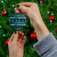 New Zealand Darts Christmas Ceramic Ornament Merry Xmas Aotearoa Maori Paua Shell LT14 - Polynesian Pride