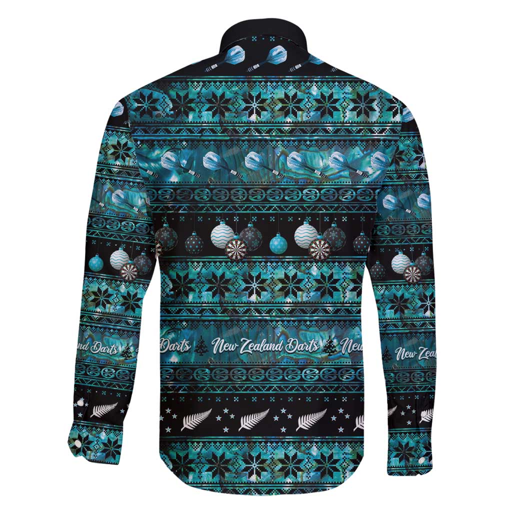 New Zealand Darts Christmas Family Matching Mermaid Dress and Hawaiian Shirt Merry Xmas Aotearoa Maori Paua Shell - Polynesian Pride