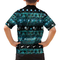 New Zealand Darts Christmas Family Matching Summer Maxi Dress and Hawaiian Shirt Merry Xmas Aotearoa Maori Paua Shell - Polynesian Pride