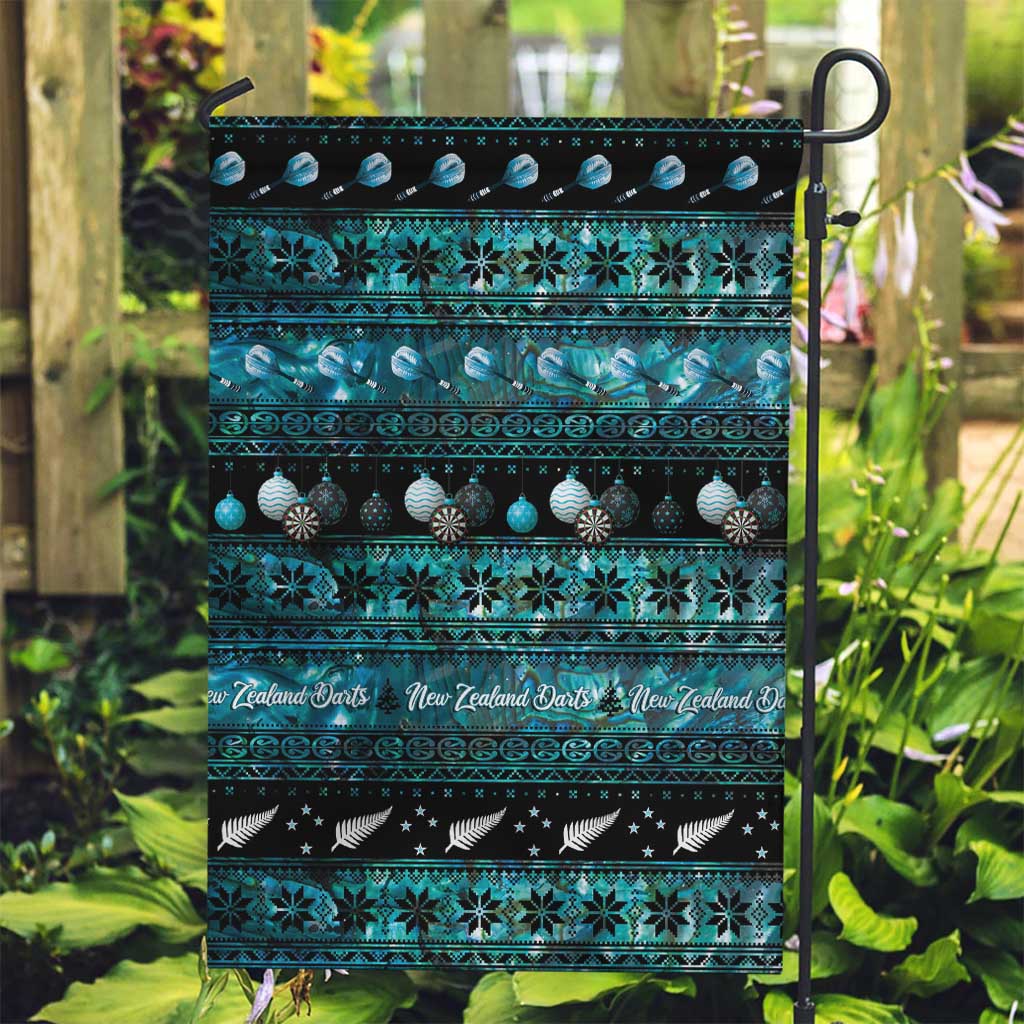 New Zealand Darts Christmas Garden Flag Merry Xmas Aotearoa Maori Paua Shell - Polynesian Pride