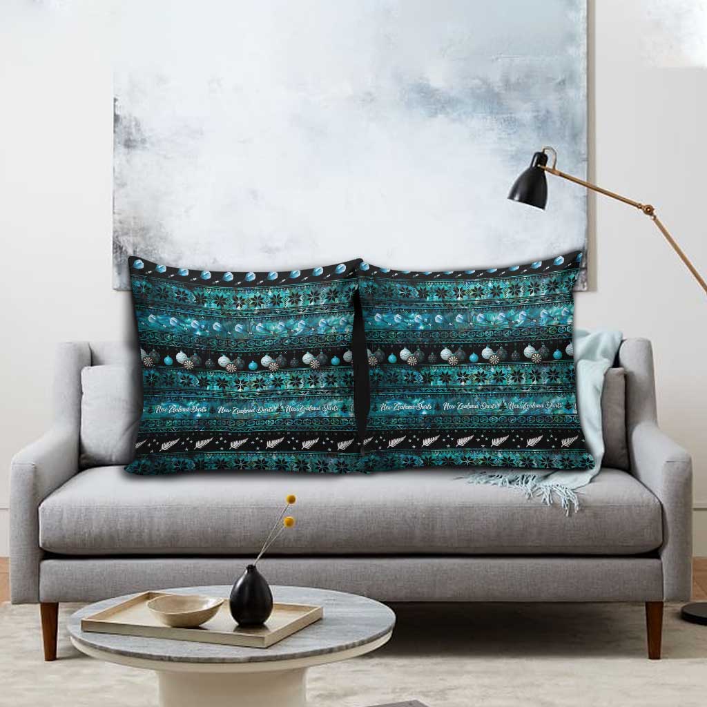 New Zealand Darts Christmas Pillow Cover Merry Xmas Aotearoa Maori Paua Shell LT14 - Polynesian Pride