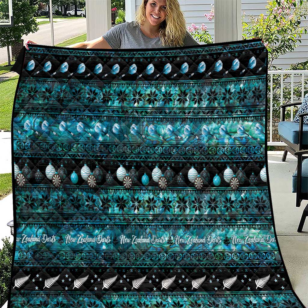 New Zealand Darts Christmas Quilt Merry Xmas Aotearoa Maori Paua Shell - Polynesian Pride