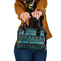New Zealand Darts Christmas Shoulder Handbag Merry Xmas Aotearoa Maori Paua Shell - Polynesian Pride